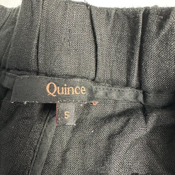 Quince 100% European Linen Pull On Pants Black Small Boho Resort Wear Summer - Picture 8 of 15